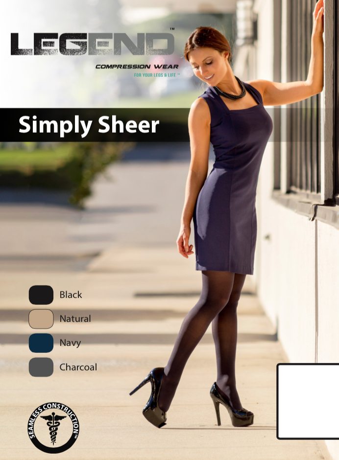 LEGEND® Simply Sheer Knee Highs | 15-20 mmHg