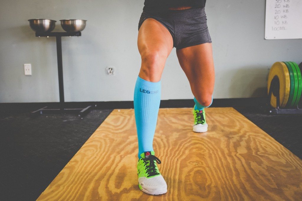 lunging in compression socks