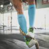 Compression sports sock white  Full Socks Run by Compressport