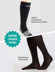 compression running socks + business compression socks